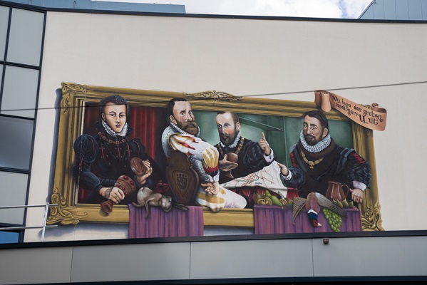 Graf Philips van Horne, hier auf einem Gebäude in Weert abgebildet